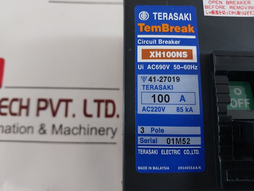 Terasaki Xh100Ns Circuit Breaker 100A