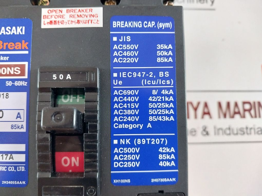 Terasaki Xh100Ns Circuit Breaker 50A
