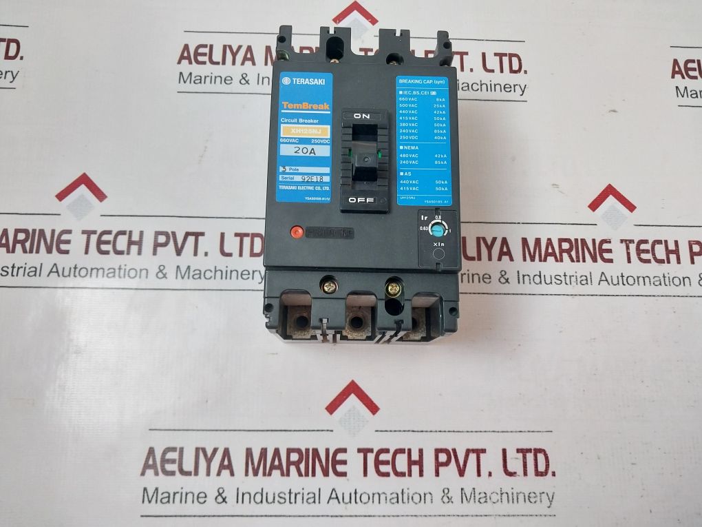 Terasaki Xh125Nj Tembreak Circuit Breaker 3-pole 20A
