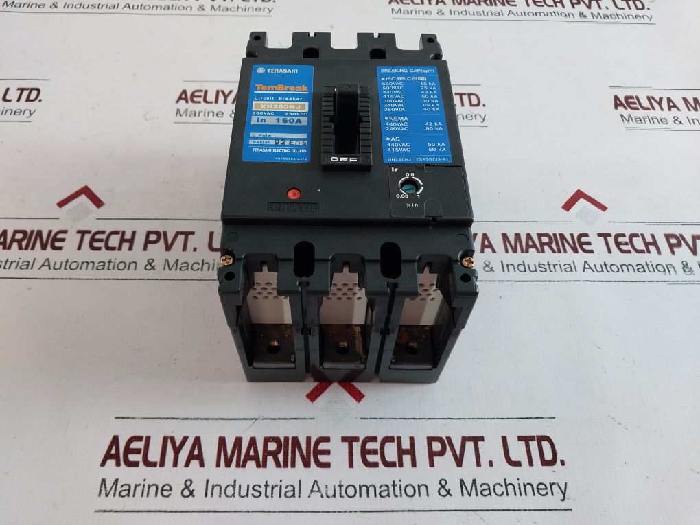 Terasaki Xh250Nj 3-pole Circuit Breaker 160A