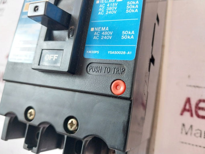Terasaki Xm30Ps 3-pole Circuit Breaker 1.5Kw 3.6A