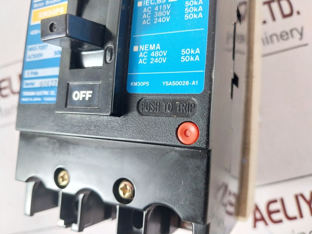 Terasaki Xm30Ps 3-pole Circuit Breaker 8A 3.7 Kw Free Shipping