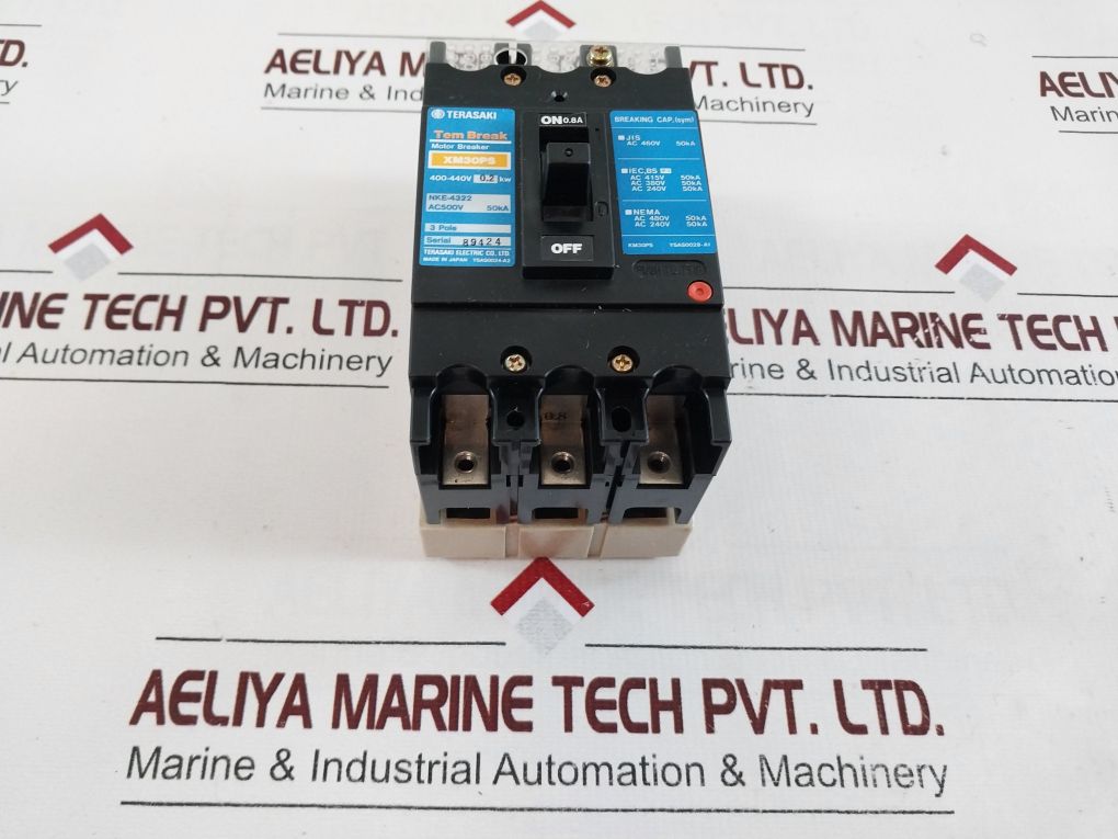 Terasaki Xm30Ps 3 Pole Circuit Breaker 0.80A 400-440V 0.2Kw