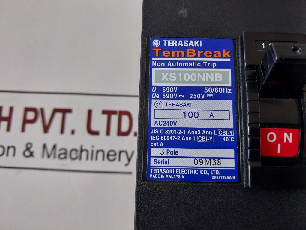 Terasaki Xs100Nnb Circuit Breaker