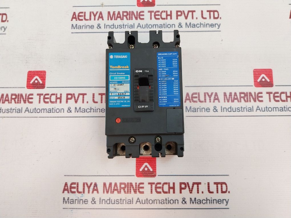 Terasaki Xs100Ns 3 Pole Circuit Breaker 60Hz Ac600V