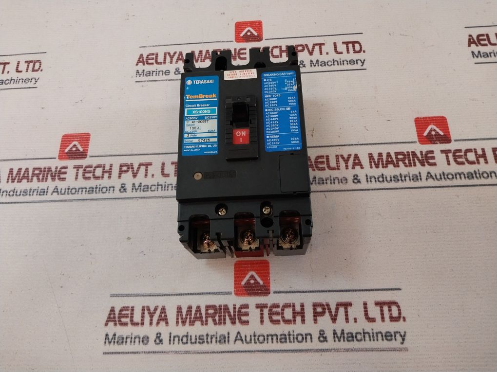 Terasaki Xs100Ns 3 Pole Circuit Breaker Ac600V Dc250V 100A
