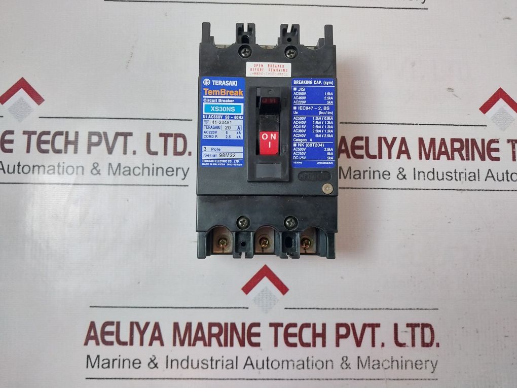 Terasaki Xs30Ns Circuit Breaker 3-pole 20A