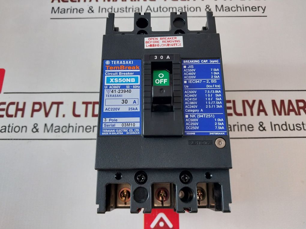 Terasaki Xs50Nb Molded Case Circuit Breaker 30A