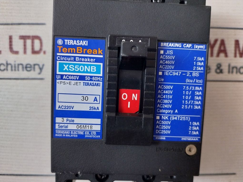 Terasaki Xs50Nb 3 Pole Circuit Breaker