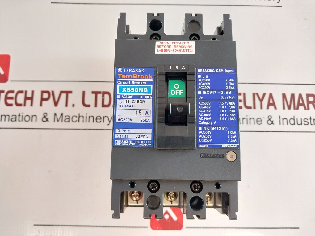 Terasaki Xs50Nb Circuit Breaker 15A
