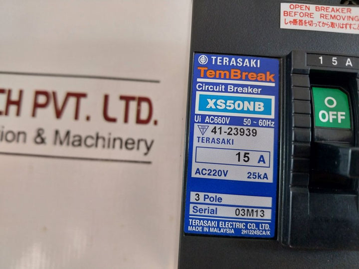 Terasaki Xs50Nb Circuit Breaker 15A
