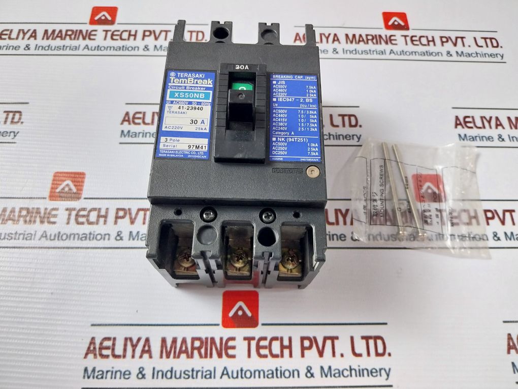 Terasaki Xs50Nb Tembreak Circuit Breaker 30A 3 Pole 220Vac