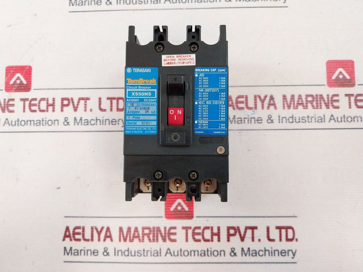 Terasaki Xs50Ns 3-pole Circuit Breaker Ac600V Dc250V 15Amp