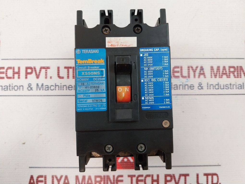 Terasaki Xs50Ns Circuit Breaker Ac 600V Dc250V