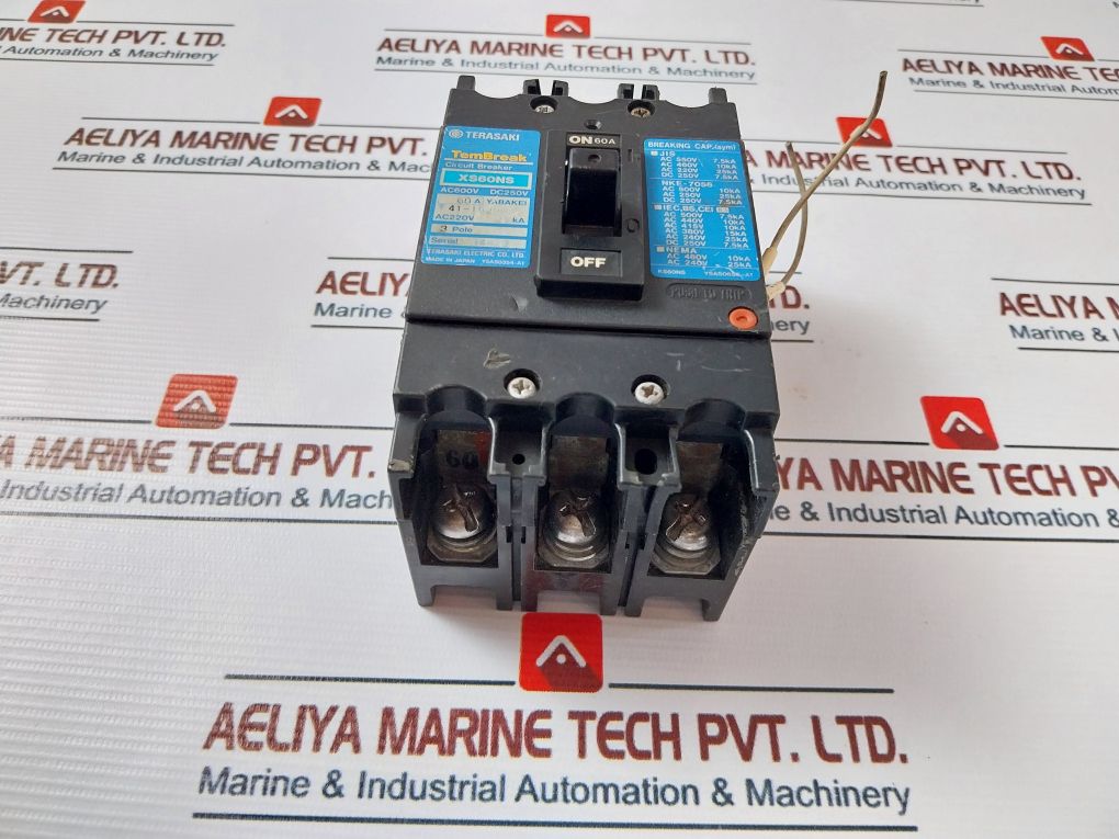 Terasaki Xs60Ns Tembreak Circuit Breaker 3 Pole 60A 220Vac