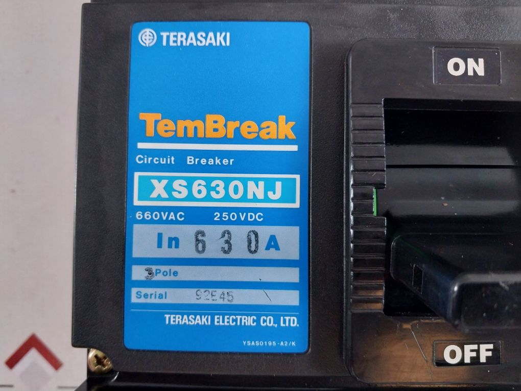 Terasaki Xs630Nj Circuit Breaker 630A With Trip Unit