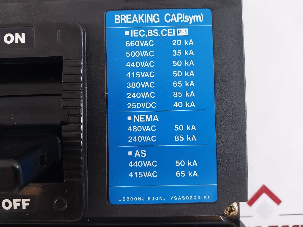 Terasaki Xs630Nj Circuit Breaker 630A With Trip Unit