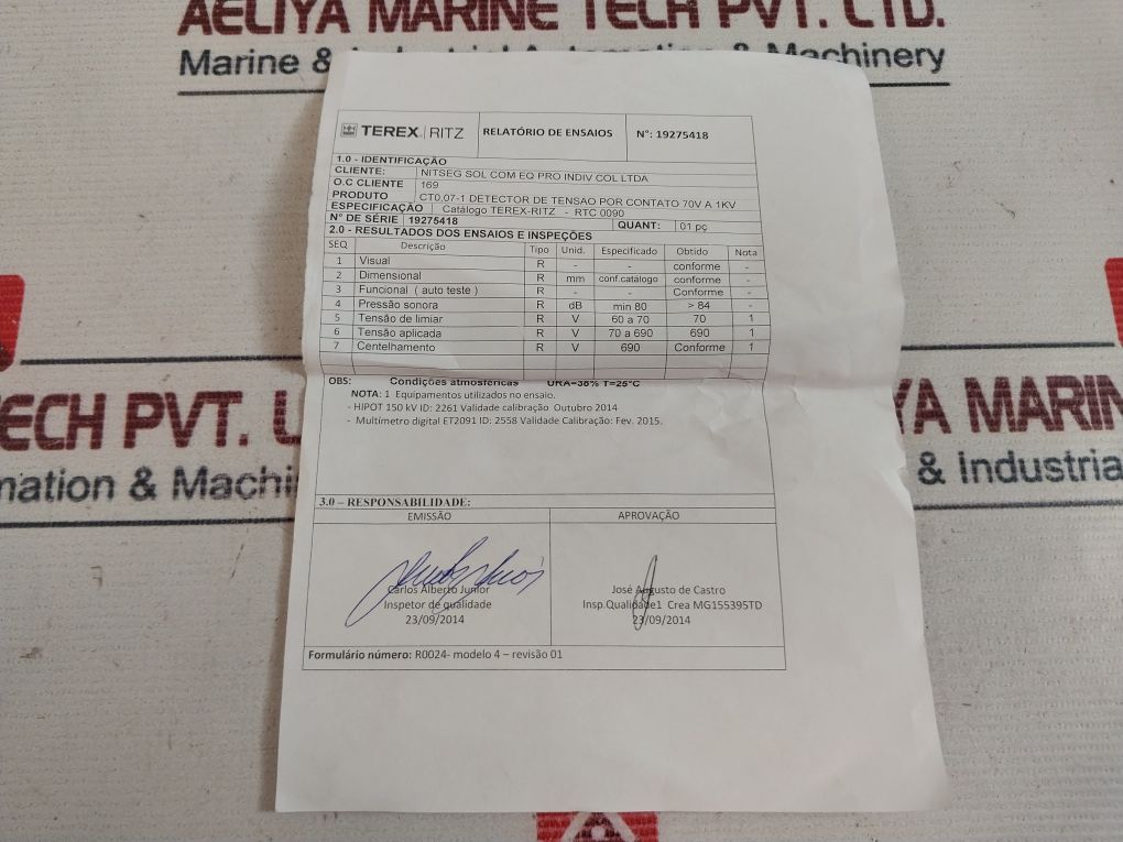 Terex Ct0,07-1 Contact Tester