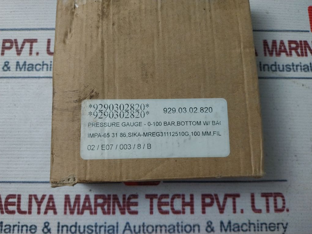 Tess 0-100 Bar Pressure Gauge 0-1400 Psi