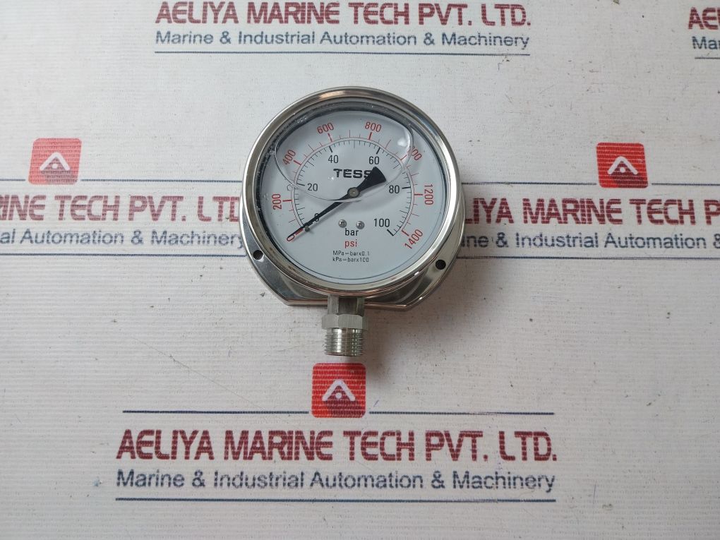 Tess 0-100 Bar Pressure Gauge 0-1400 Psi