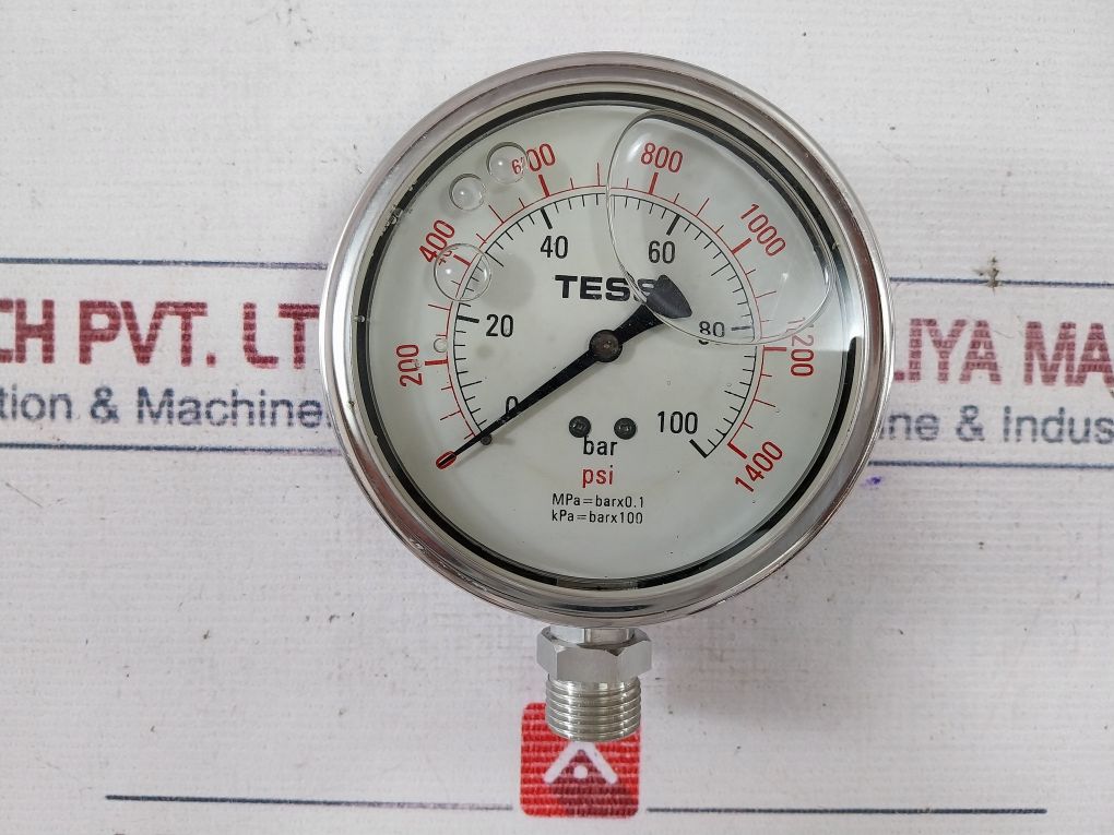 Tess 0-1400 Psi Hydraulic Pressure Gauge