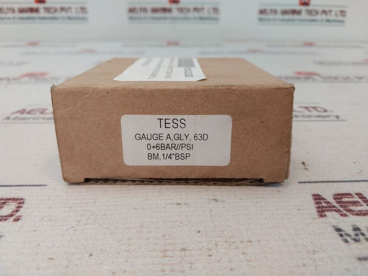 Tess En837.1 Pressure Gauge 0-6 Bar