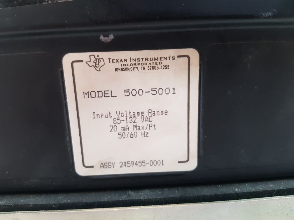 Texas instruments 500-5828a i/o module base rack 500-5011