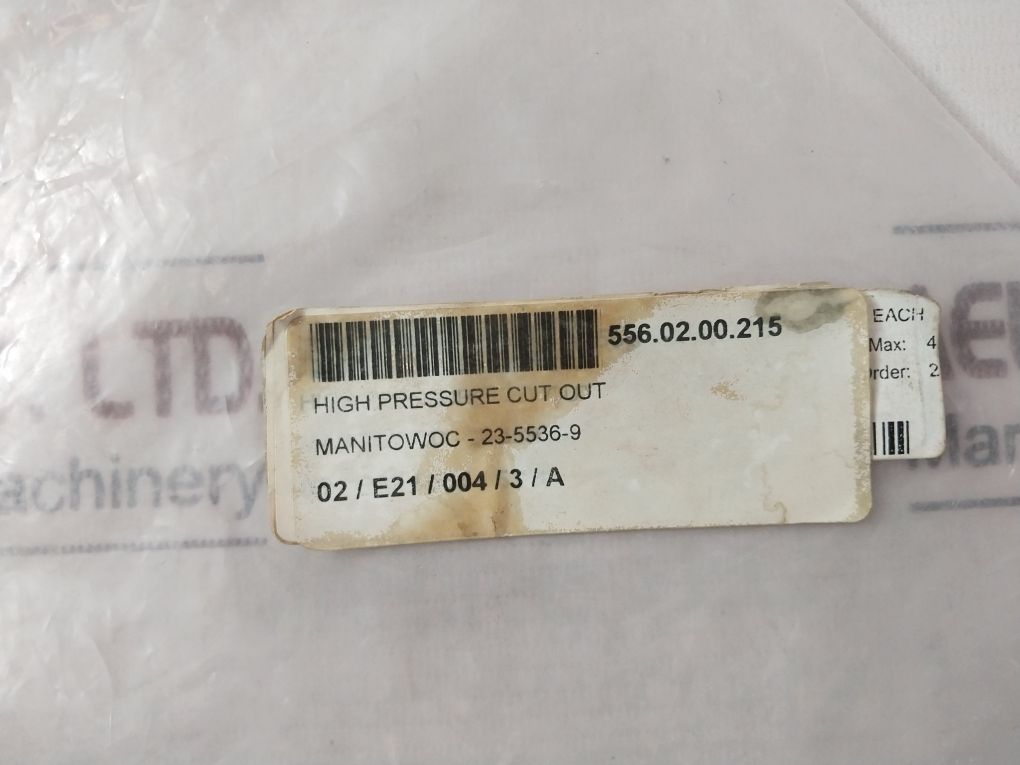 Texas Instruments 29Psp006-8 High Pressure Switch