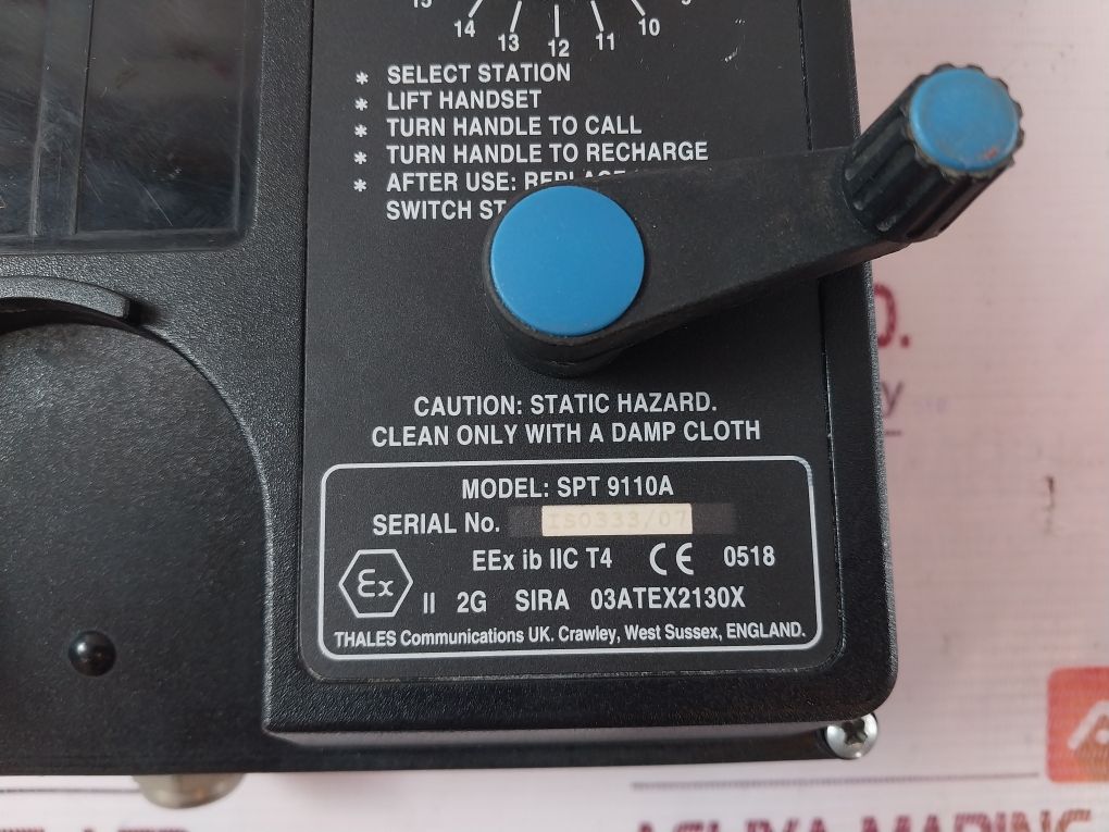 Thales Spt 9110A Sound Powered Phone