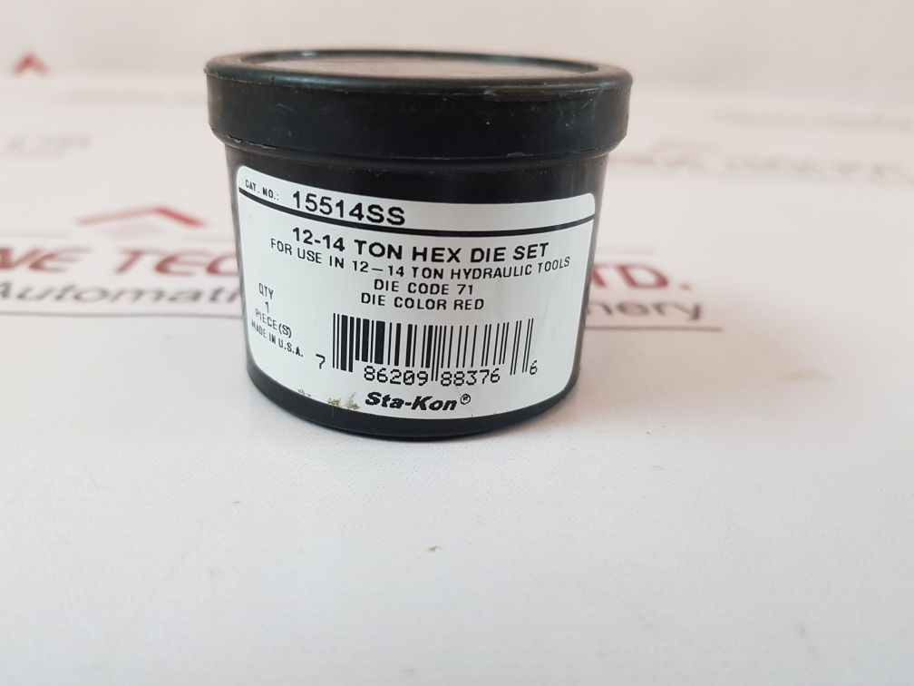 Thomas & Betts 15514Ss 12-14 Ton Hex Die Set
