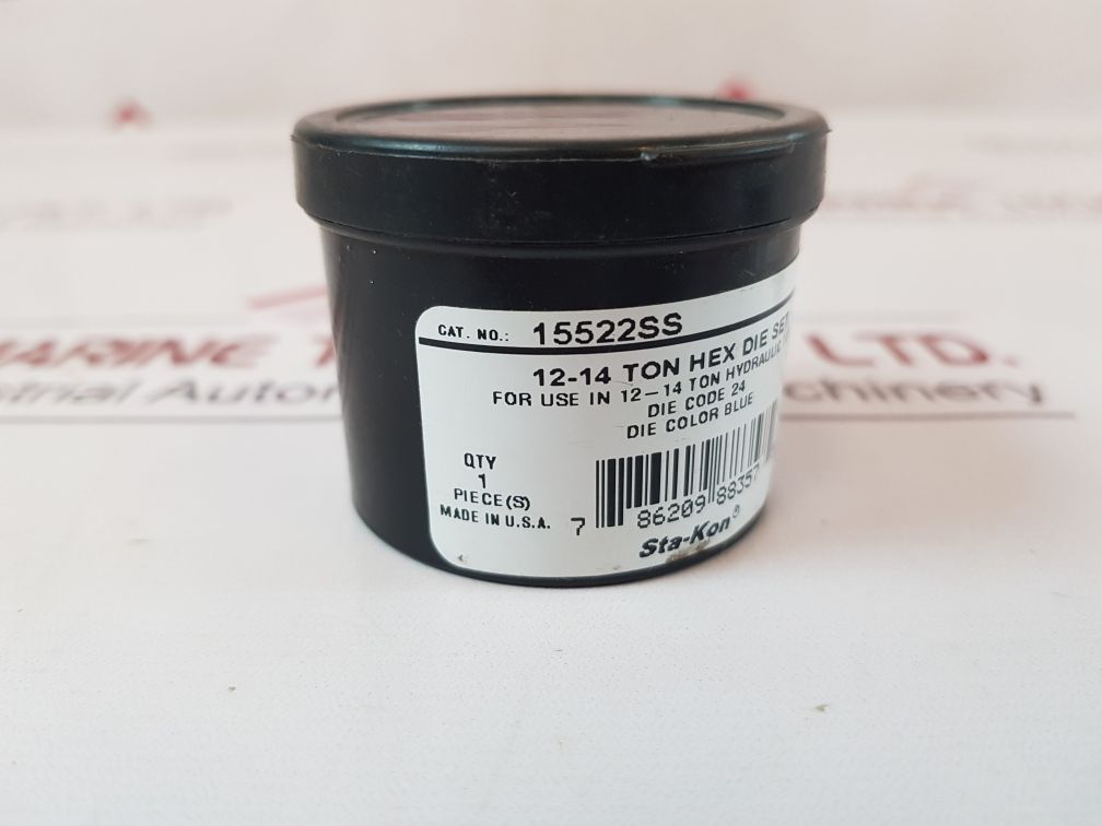 Thomas & Betts 15522Ss 12-14 Ton Hex Die Set
