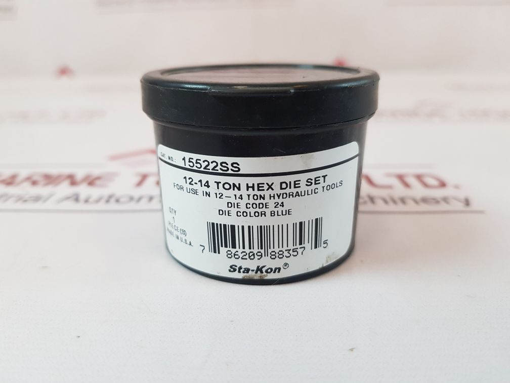 Thomas & Betts 15522Ss 12-14 Ton Hex Die Set
