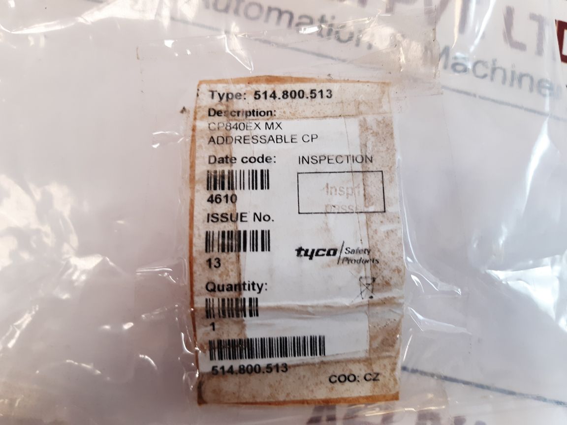 ThornTyco Cp840Ex Manual Call Point 514.800.513
