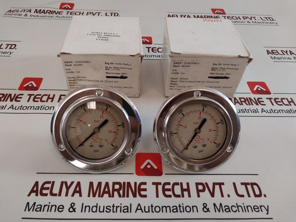 Thrustmaster Gauge, Pressure 0-500 Psi Panel Mount
