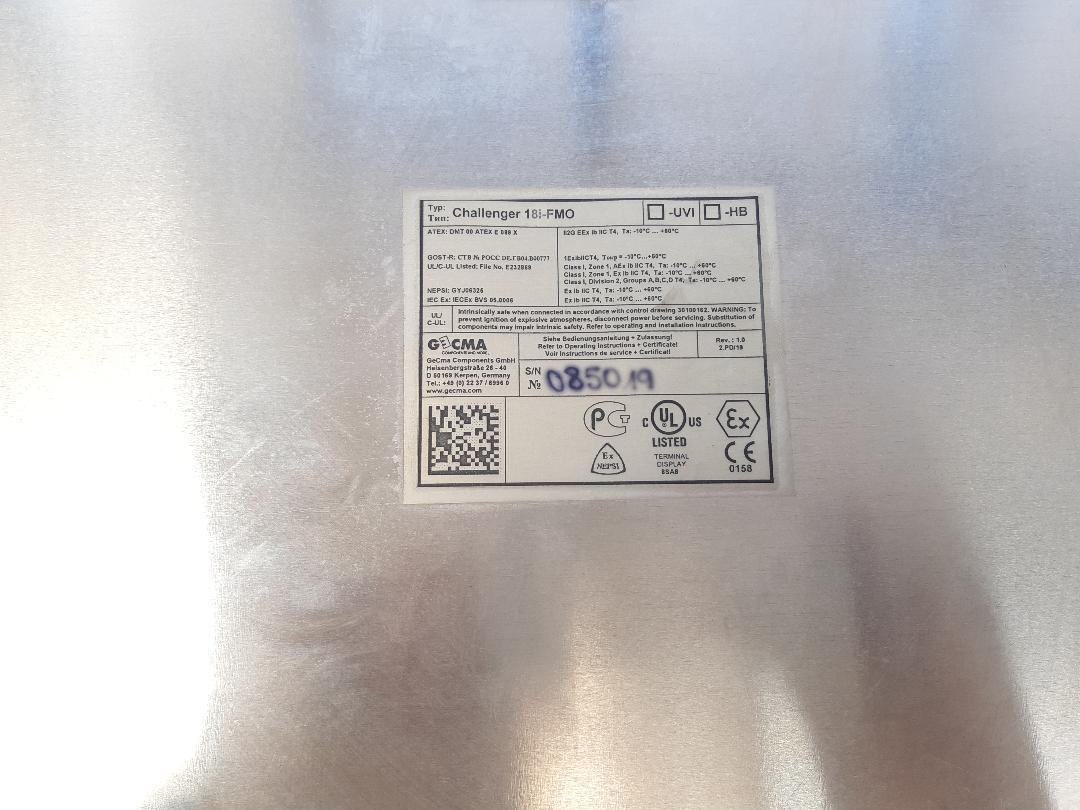 Gecma challenger 18i-fmo display module