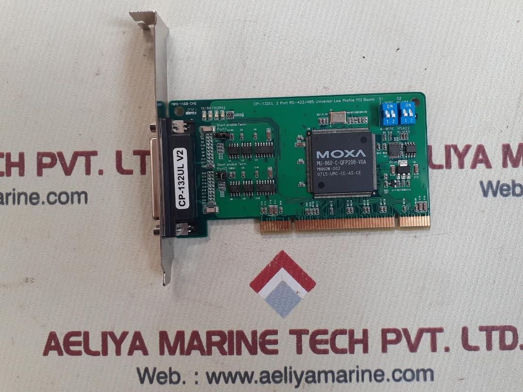 Moxa cp-132 ul 2-port rs-422/485 pci board w/cable