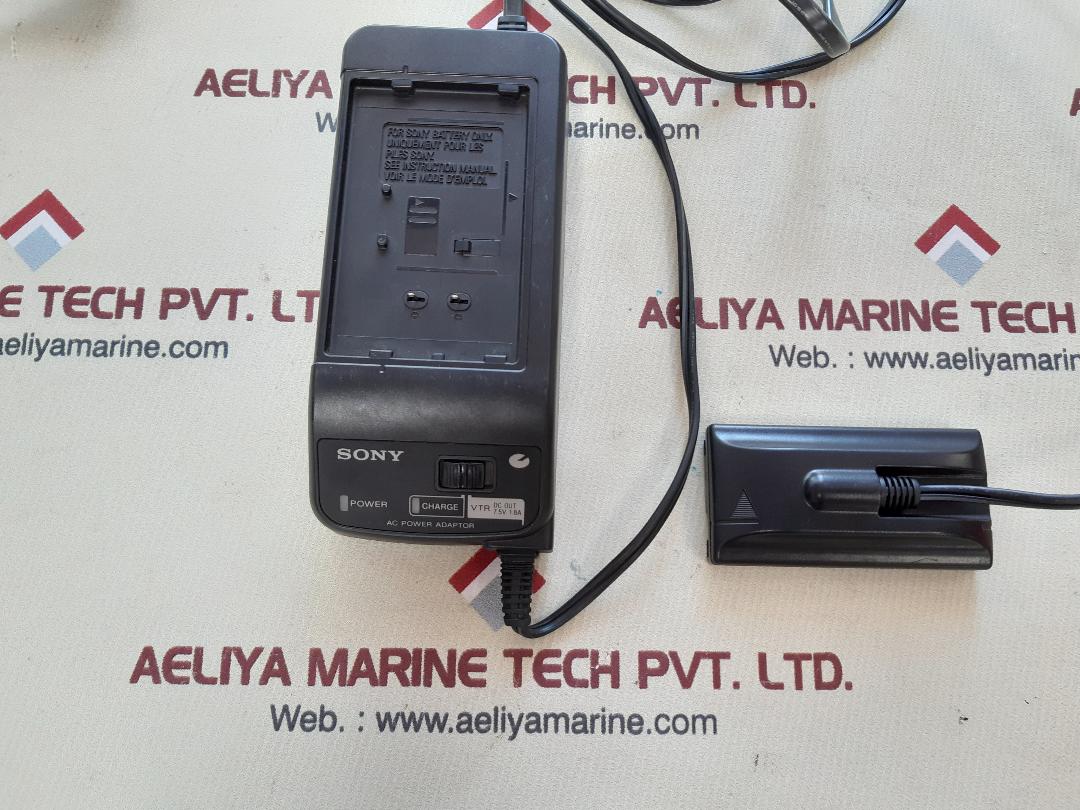 Sony ac-v16 ac power adaptor with jvc lcd video monitor lt-v18