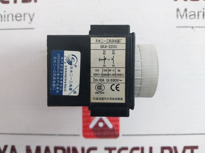 Tianshui 213 Sk4-220C Relay 0.1-3S