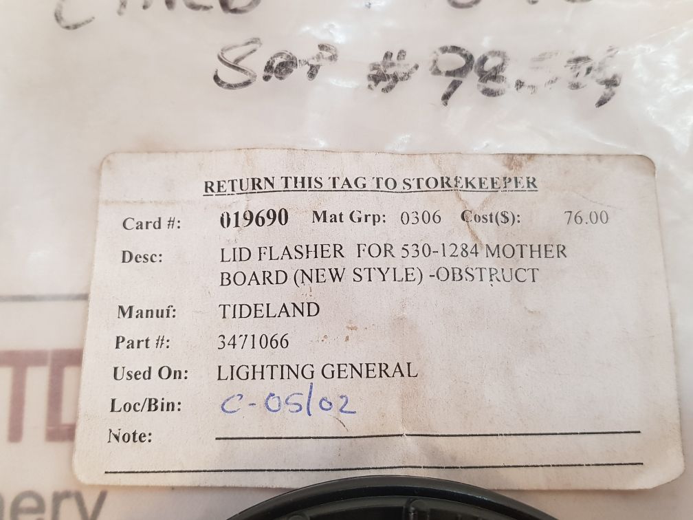 Tideland Signal F-3B Lid Flasher For 530-1284 Mother Board