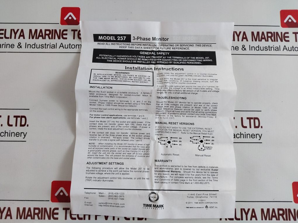 Time Mark A257B 3-phase Monitor