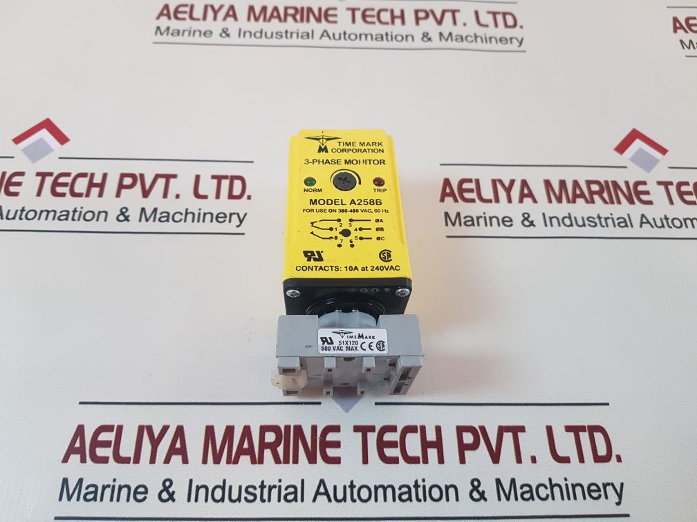 Time Mark Corporation A258B 3-phase Monitor With Base