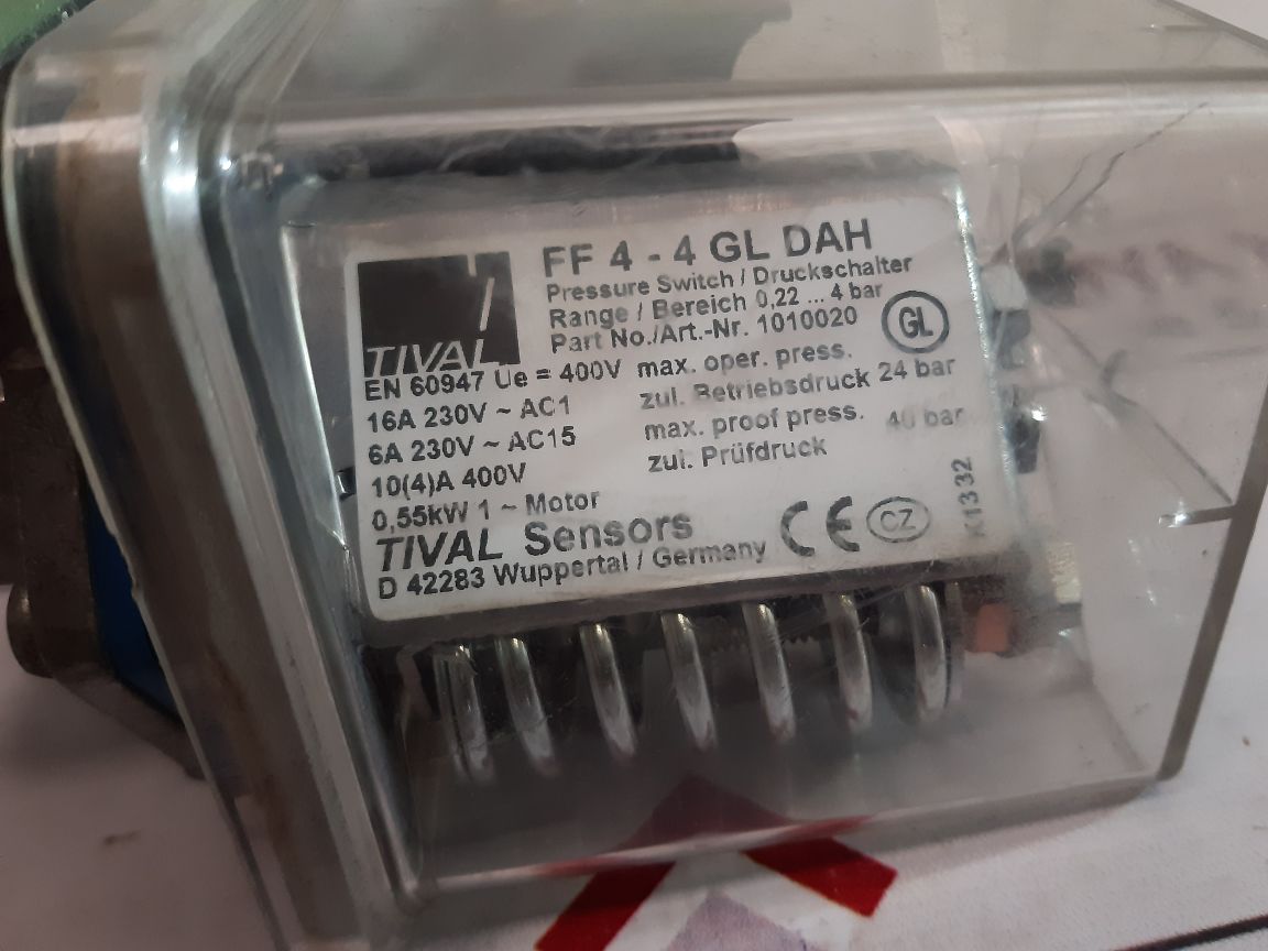 Tival Sensors Ff 4-4 Gl Dah Pressure Switch