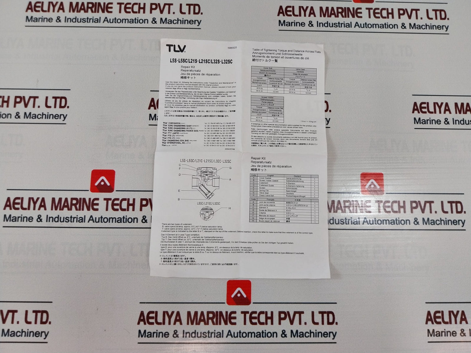 Tlv L21S-l21Sc Repair Kit