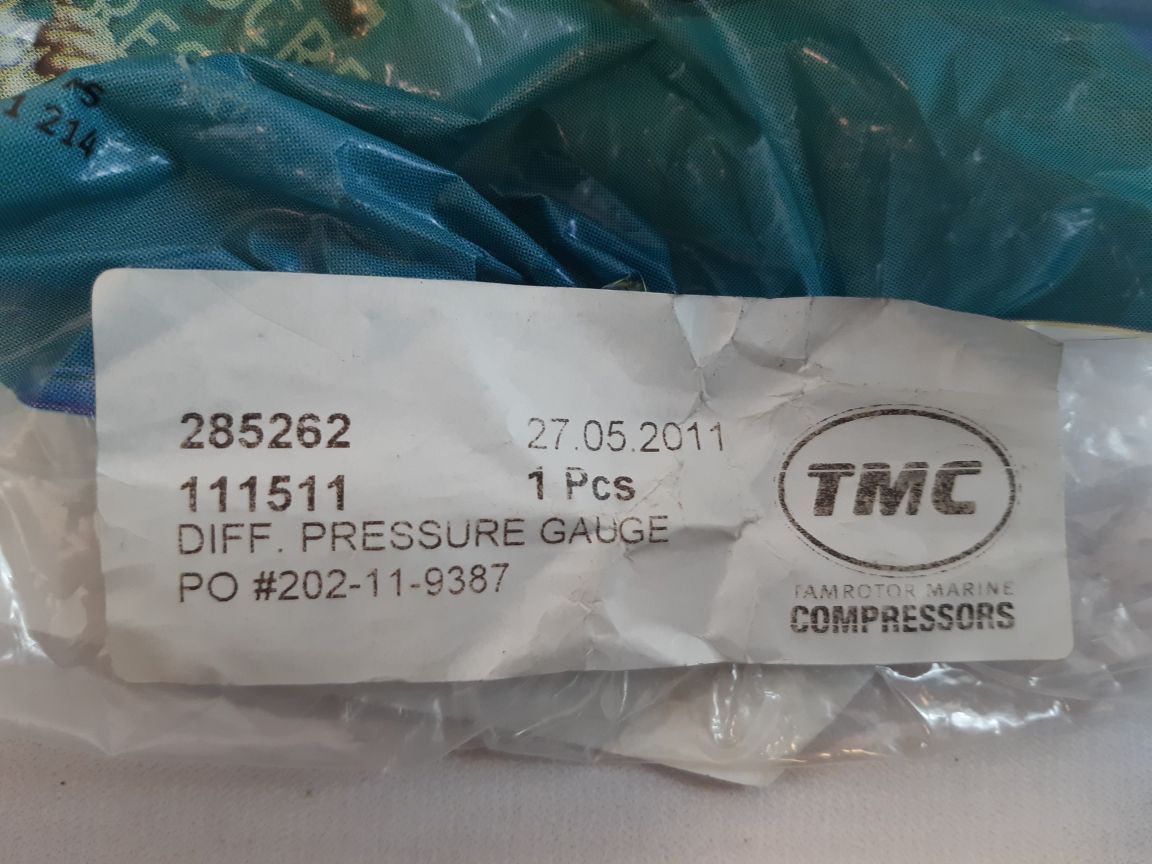 Tmc 285262 3-color Dial Differential Pressure Gauge 111511
