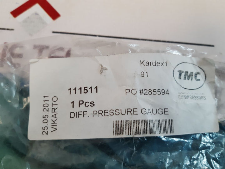 Tmc 285262 3-color Dial Differential Pressure Gauge 111511
