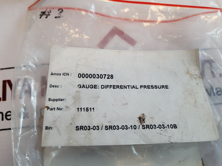 Tmc 285262 3-color Dial Differential Pressure Gauge 111511
