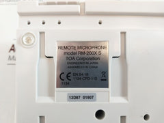 Toa Rm-200X S Remote Microphone