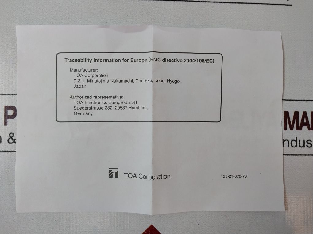 Toa Rm-210 S Remote Microphone Extension