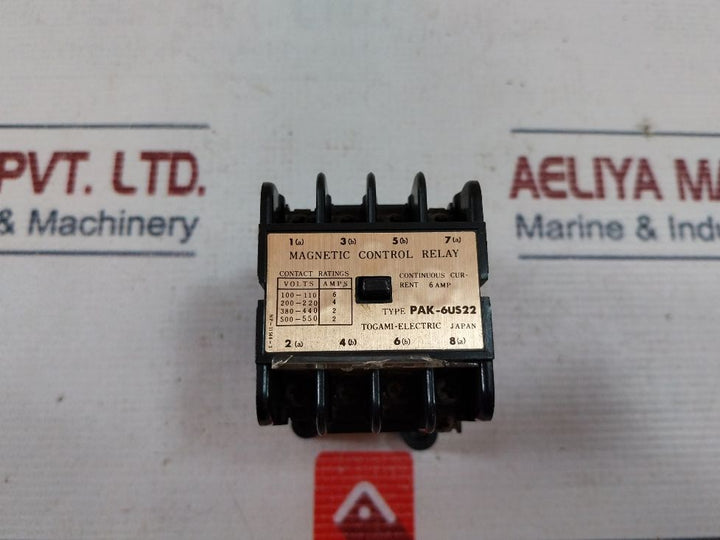Togami-electric Pak-6Us22 Magnetic Control Relay