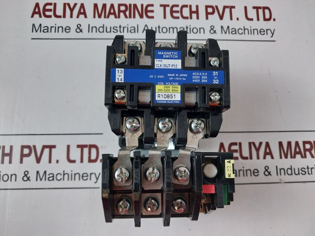 Togami Electric Clk-35Jt-p12 Magnetic Switch 220V 35A 440V 26A